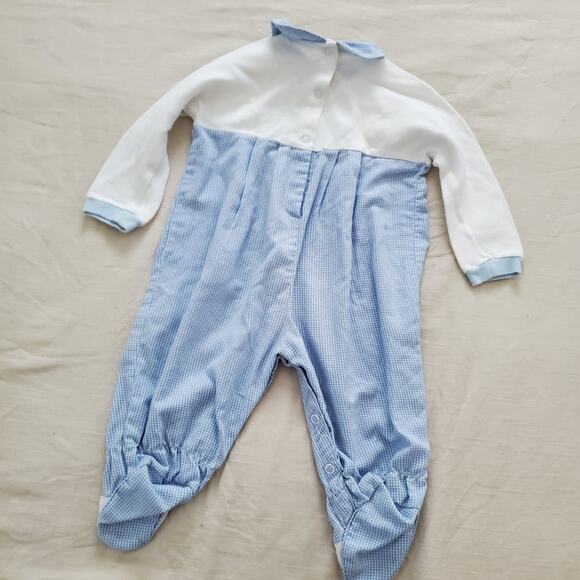 Vintage Bear Train Footed PJs 9-12 months - Picture 2 of 5